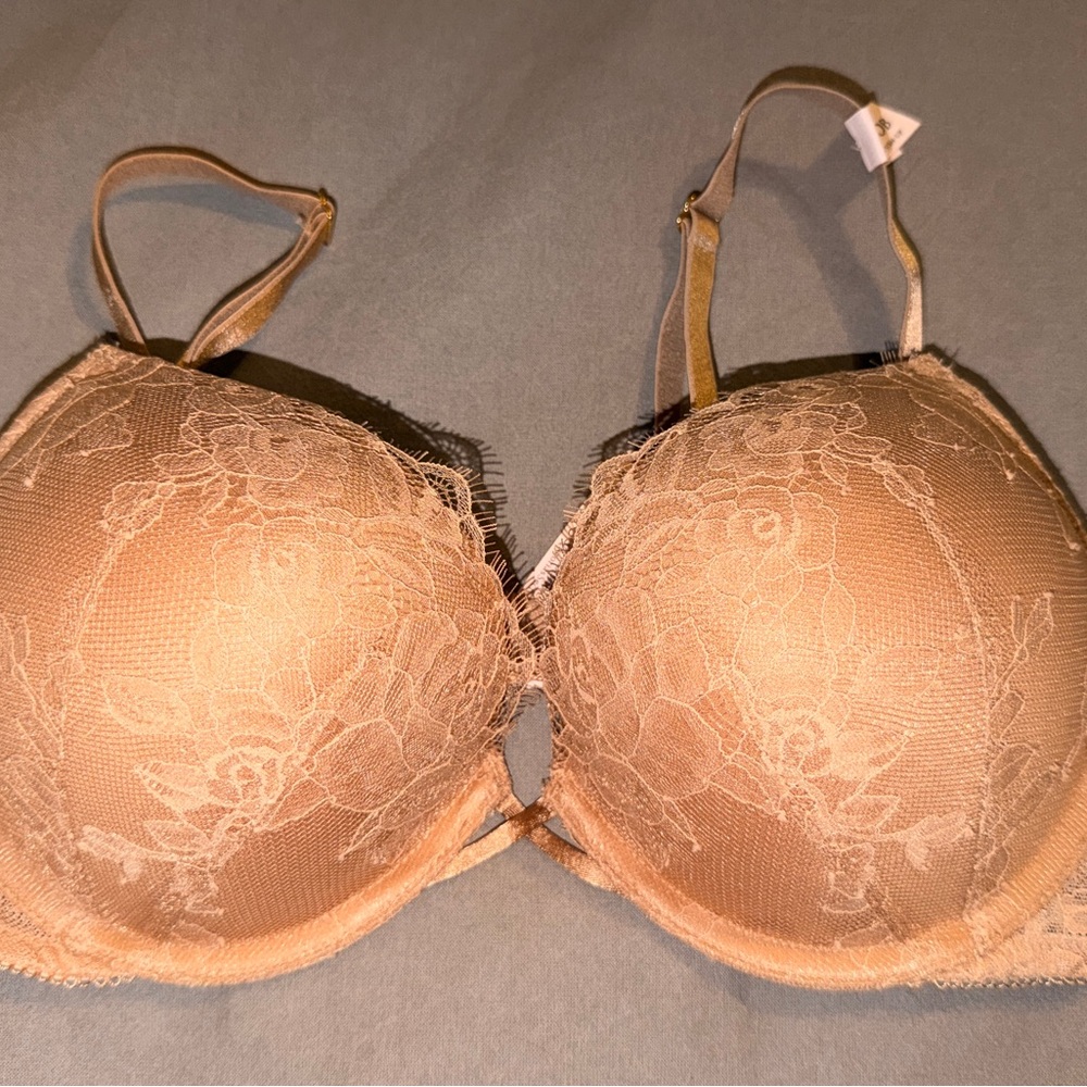 Victoria's Secret Lace Tan Bra PUSH UP